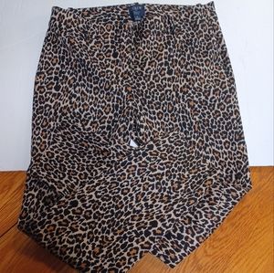 J.. Crew Animal Print Winniw pants Size 4 Stretch Side Zip